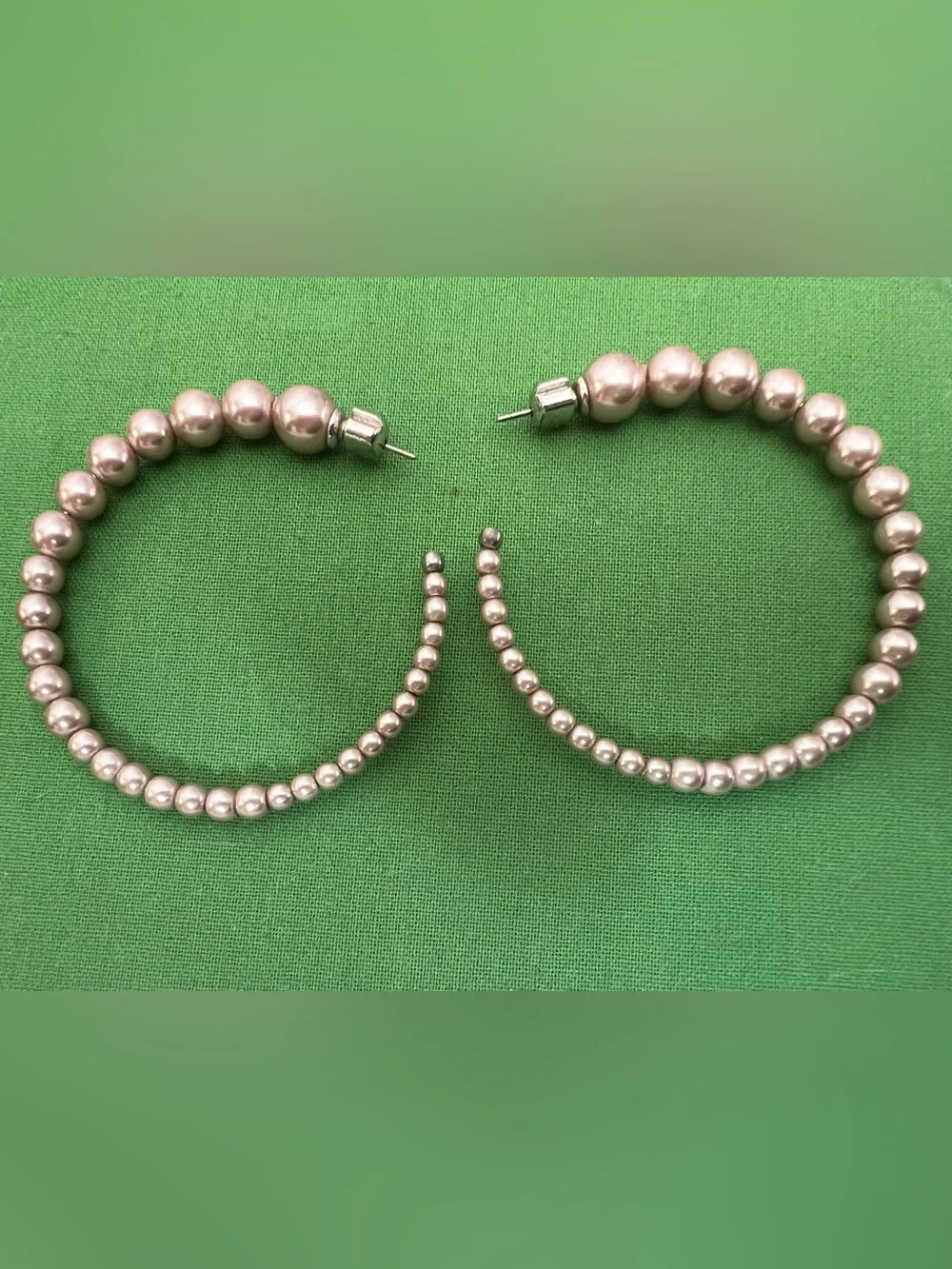 Kate Spade Large Faux Pearl Bauble Hoop Earrings